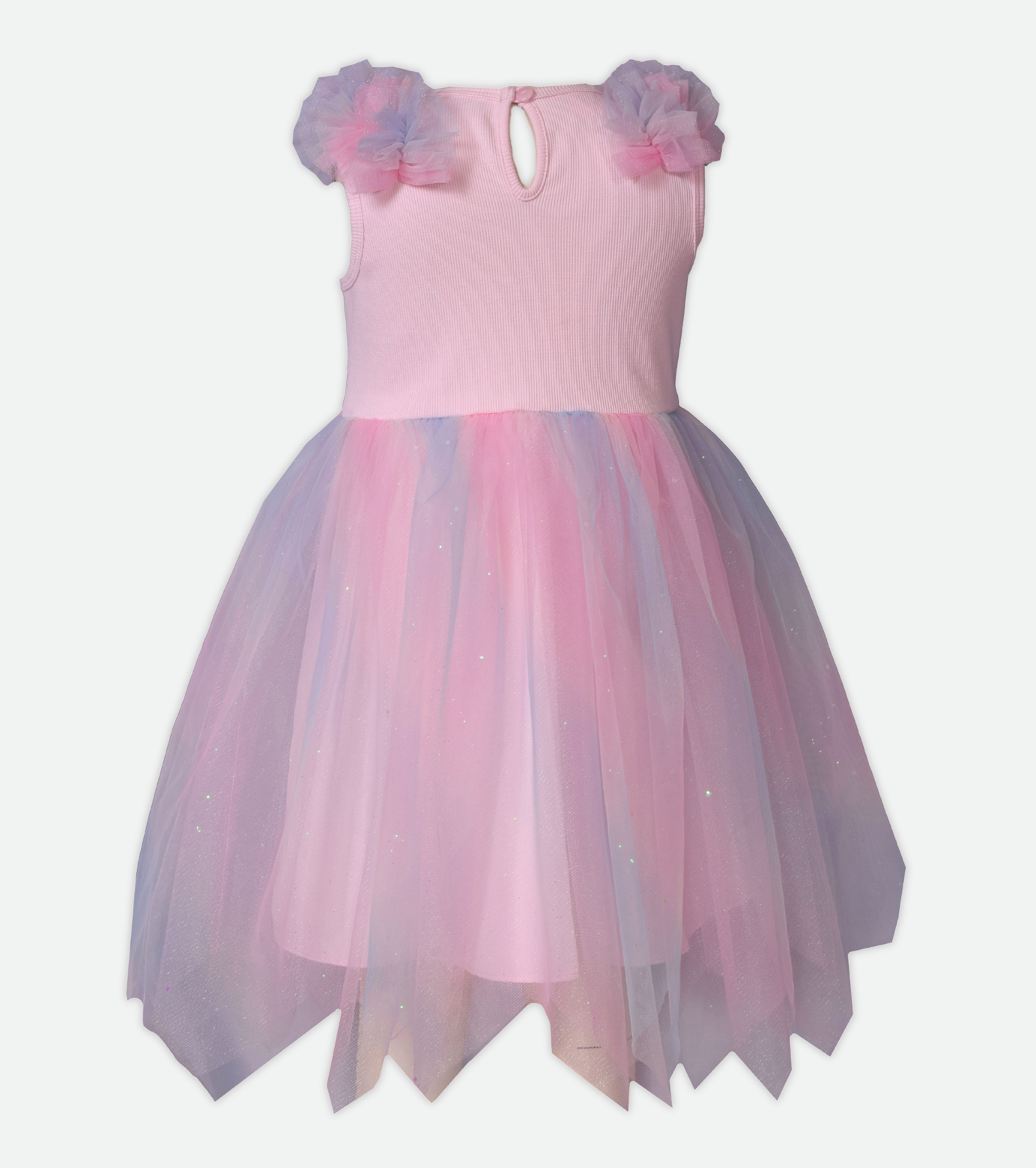 Sasha Rainbow Mesh Party Dress