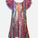 Alexa Sequin Striped Party Dress - Image 