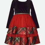 Eliza Tiered Plaid Party Dress - Image 