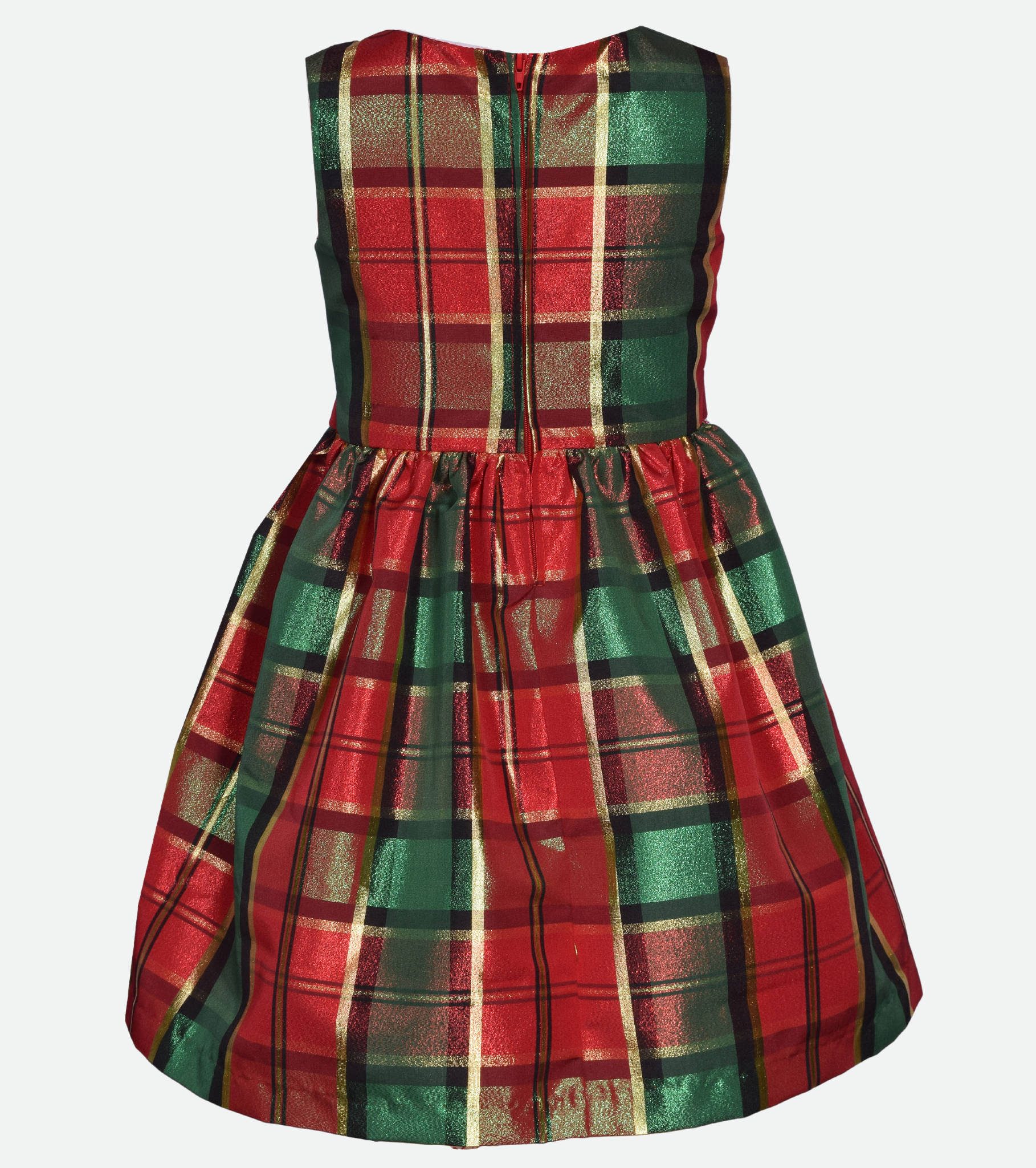 Bonnie Jean Big Girls Sleeveless Plaid Taffeta Fit Flare Dress