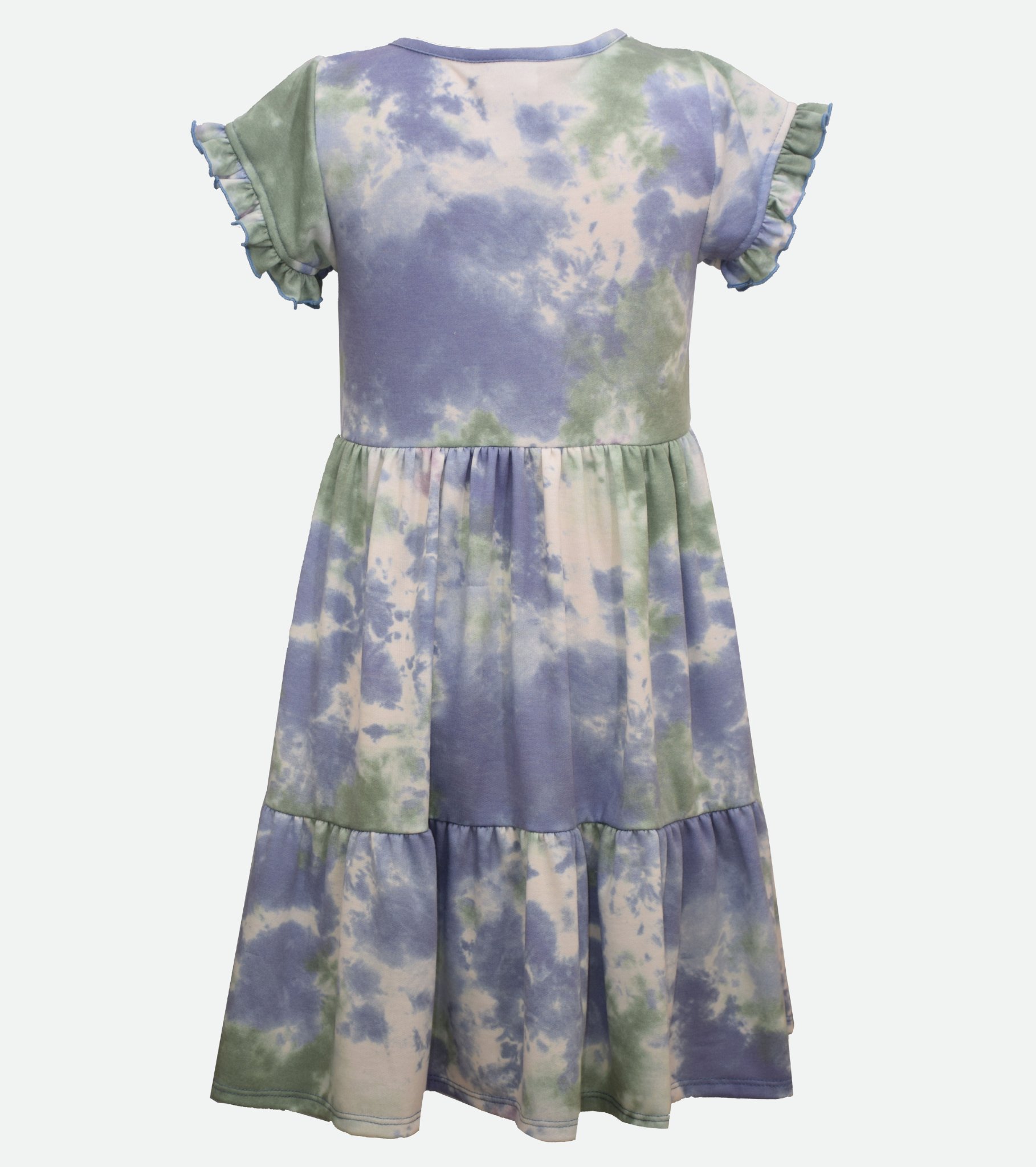 Chloe Tie-Dye Dress with Scrunchies