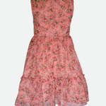 Hailey Floral Chiffon Dress with Cardigan - Image 