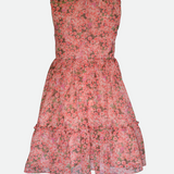 Hailey Floral Chiffon Dress with Cardigan - Image 