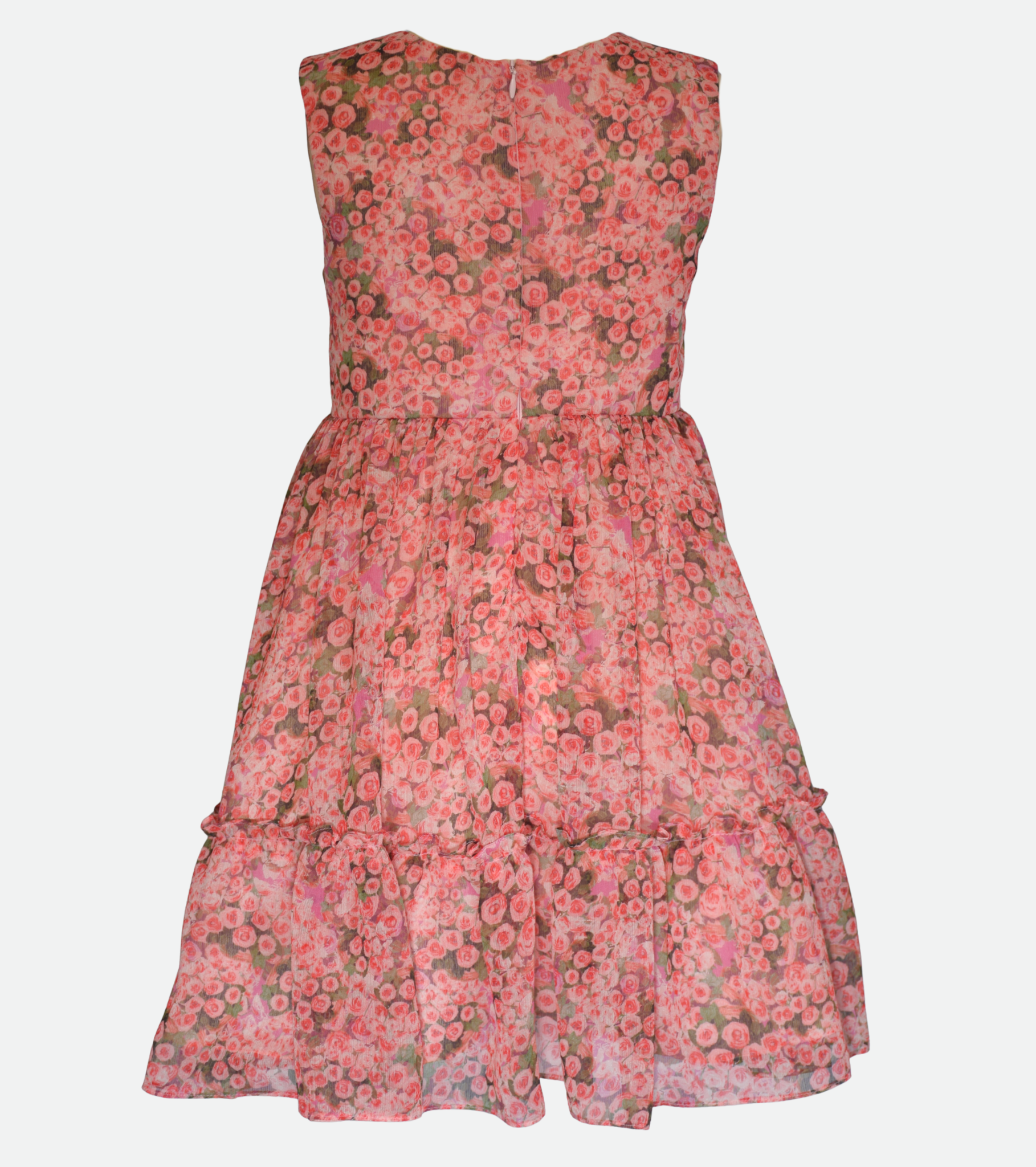 Hailey Floral Chiffon Dress with Cardigan