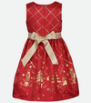Delia Nutcracker Print Dress with Cardigan