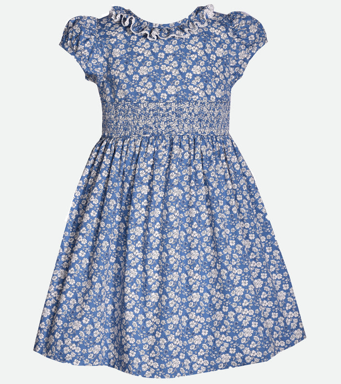 Robe Fille Bonnie Jean Taille 6 Motif Floral Vert - Manches Courtes, Occasion Très Bon état