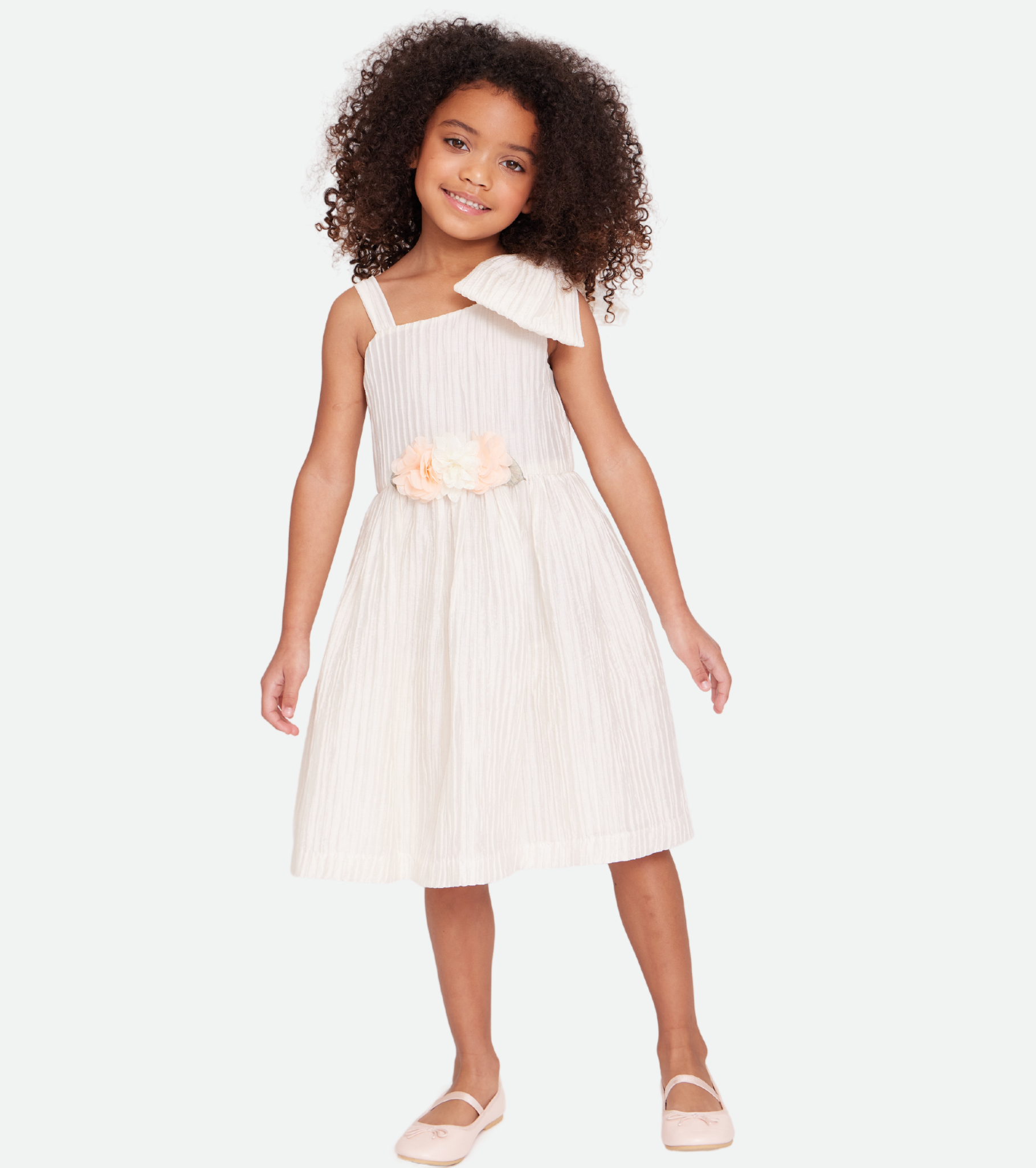 Girls black and white dress sales