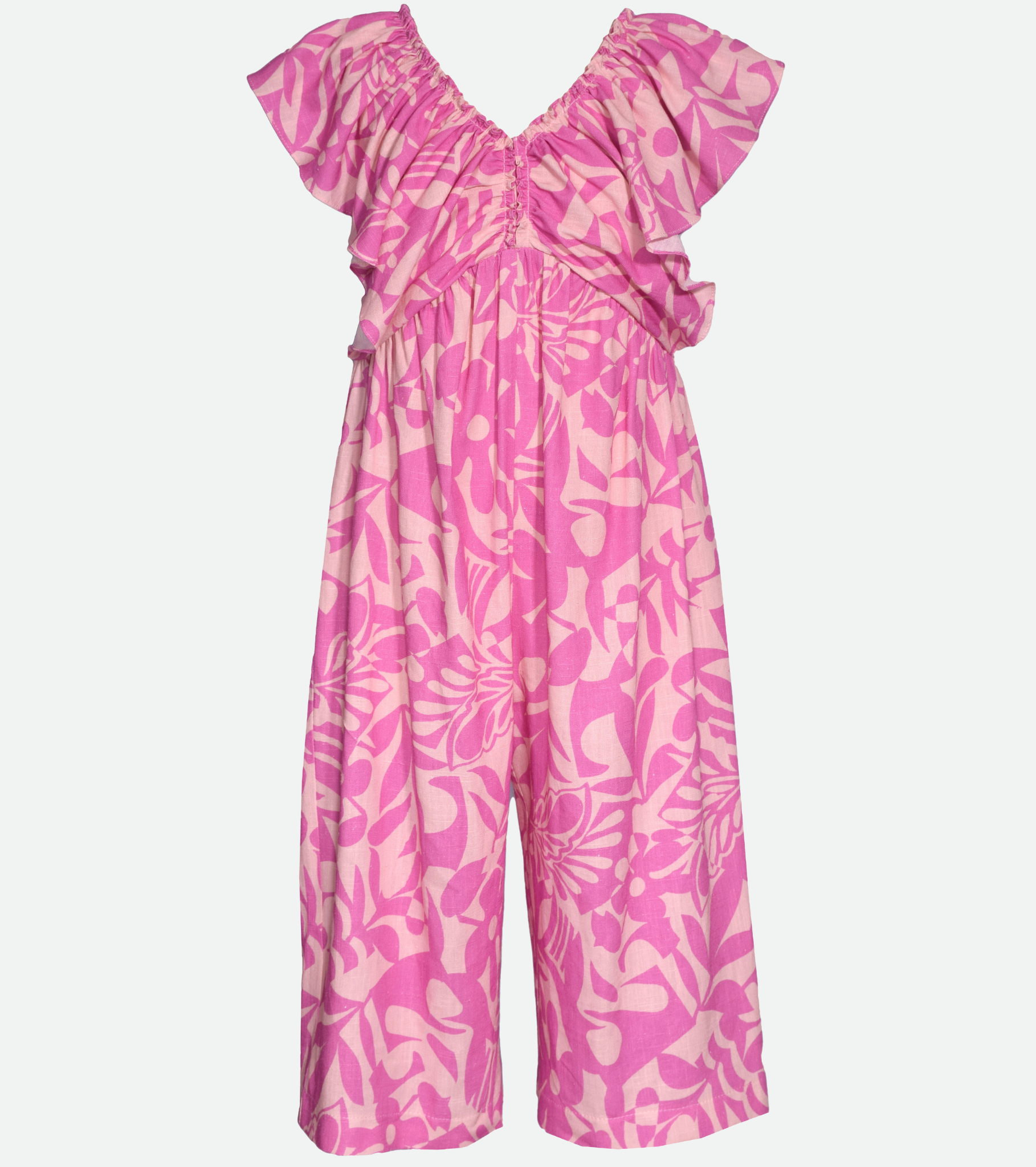 Bonnie Jean Pink Tropical Jumpsuit 12
