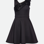 Ana Sequin Shoulder Skater Dress - Image 