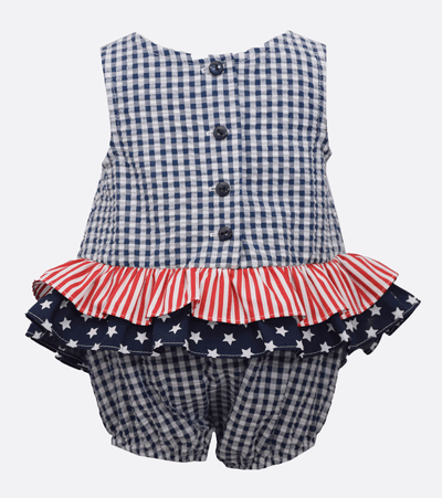 Baby girls americana bubble for fourth of july