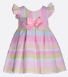 baby girls striped linen dress for Easter