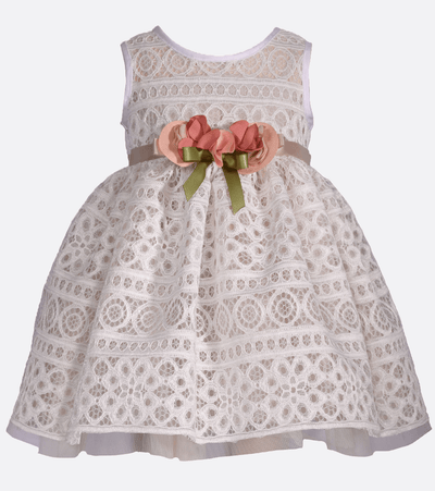baby girls party dress in white lace