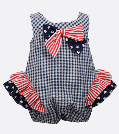 Baby girls americana bubble for fourth of july