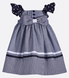 Baby girls chambray nautical dress