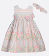 Baby girls spring dress with headband