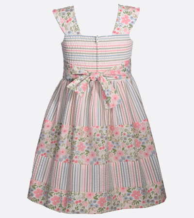 Big girls Easter Spring dress with bag