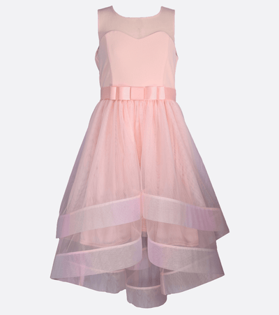 High low dress for tween girls with rainbow horsehair