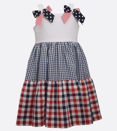 Girls Red White and Blue Americana Dress