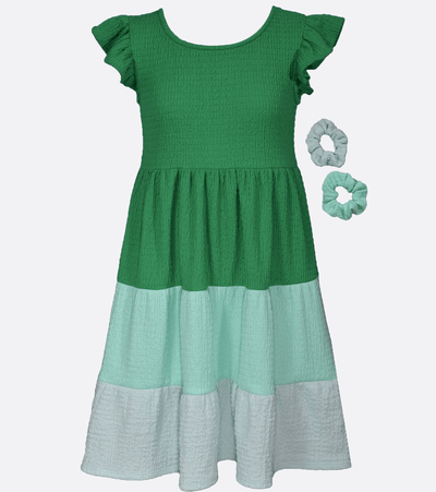 Tween dresses Ombre green knit sundress