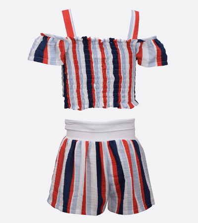 Belle Red White and Blue Short Set