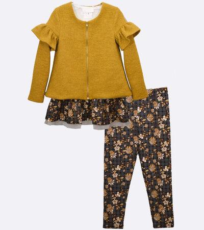 girls legging set with sweater