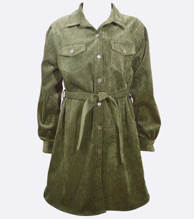 Tween Dresses Button front corduroy shirtdress
