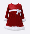 Matching Sister Santa Style Christmas dress for girls