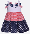 Baby girls dress patriotic dress 4th of july americana american flag print