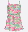 tween girls romper  tie dye cut out knit romper